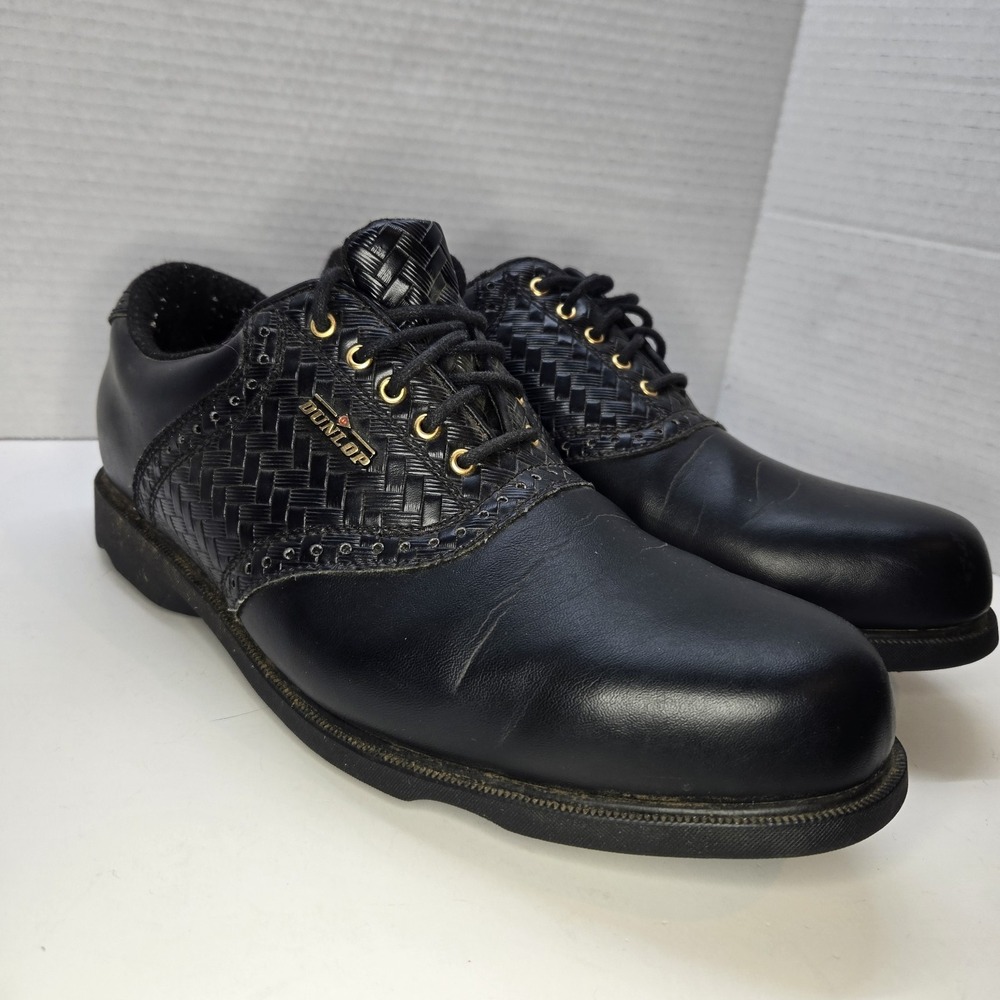 Dunlop Classic Saddle Cleat Mens Golf Shoes Size 11 M2200CBK‎ Black
